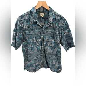 L.L. Bean Men’s Short Sleeve Button-Up Shirt – Size M – 100% Cotton